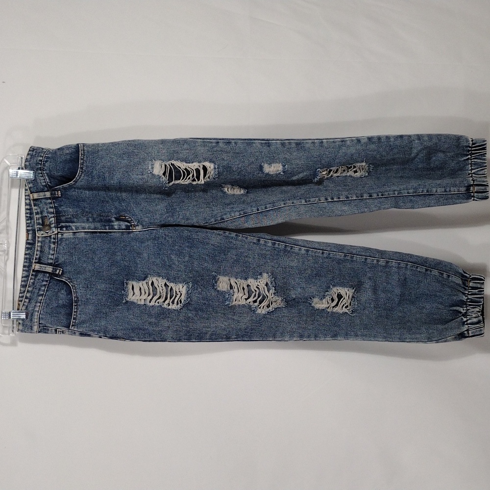EUC Hyfve high rise distressed acid washed jogger jeans size medium